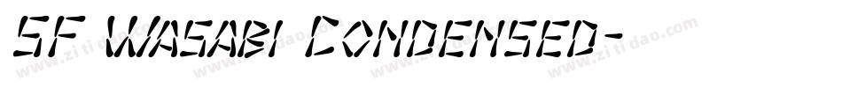 SF Wasabi Condensed字体转换